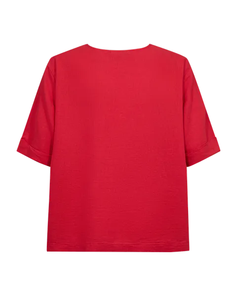 Hovedbilde LAVA LIN/VISCOSE TOPP M/LOMME  - RØD