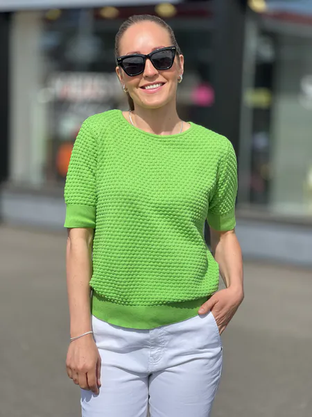 Bilde av DODO DOTKA GENSER M/KORT ERM - BUD GREEN