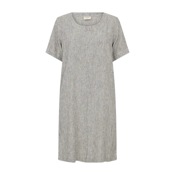 Hovedbilde LAVA KJOLE LIN/VISCOSE STRIPET - BRUN/OFFWHITE