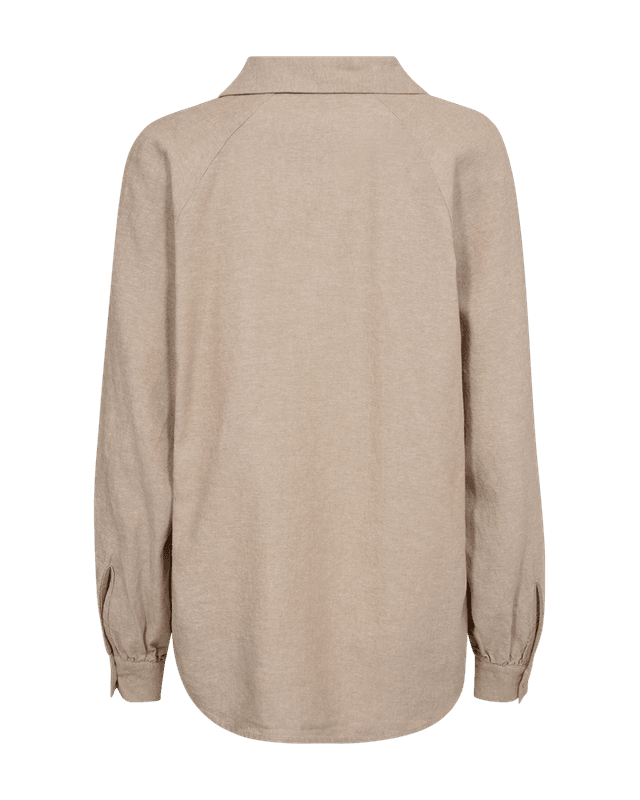 LAVA SKJORTE M/RAGLAN ERM - SAND MELERT