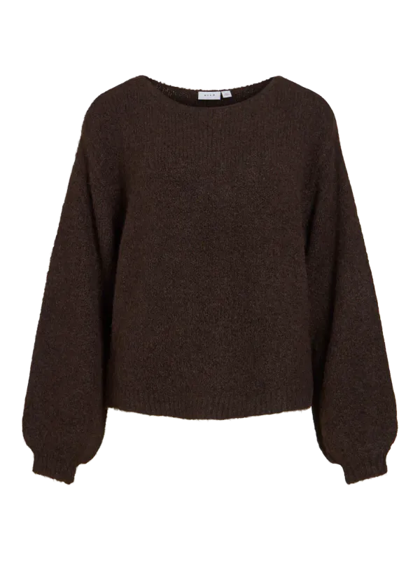 MARLEY KNIT PULLOVER - BRUN