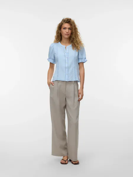 Hovedbilde NATALI LACE BLUSE - LYSBLÅ