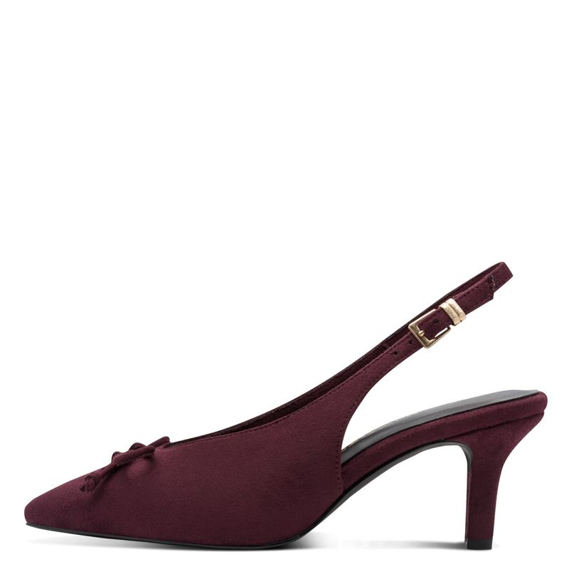 PUMPS M/SLINGBACK & SLØYFE - PLOMME