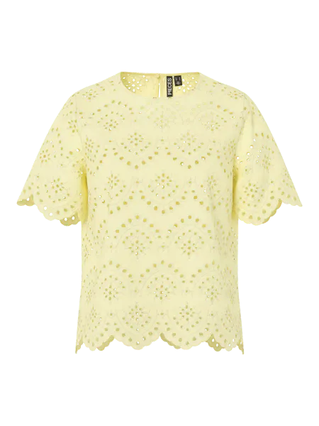 Hovedbilde VILDE EMBRO BLUSE TOPP - LYS GUL