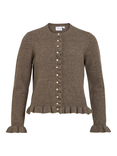 Hovedbilde JACIA CARDIGAN M/FRILL - MULVARP MELERT