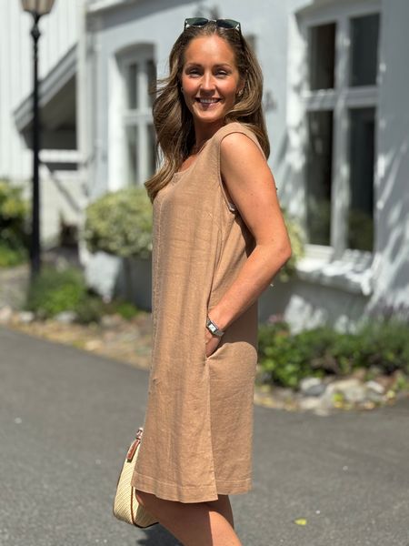 Hovedbilde LAVA LIN/VISCOSE KJOLE U/ERM - DUSTY COGNAC