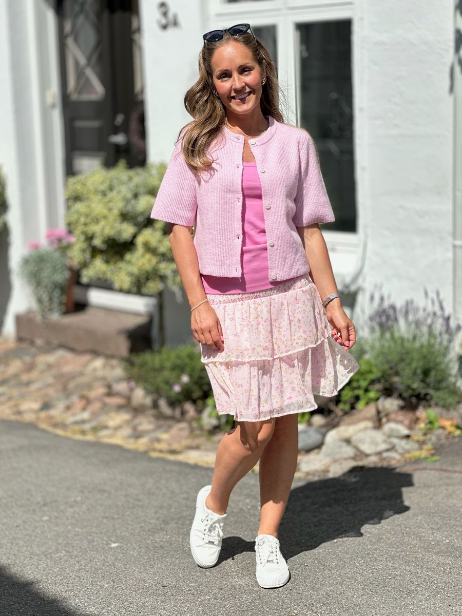 SILLY CARDIGAN M/KORT ERM - ROSA