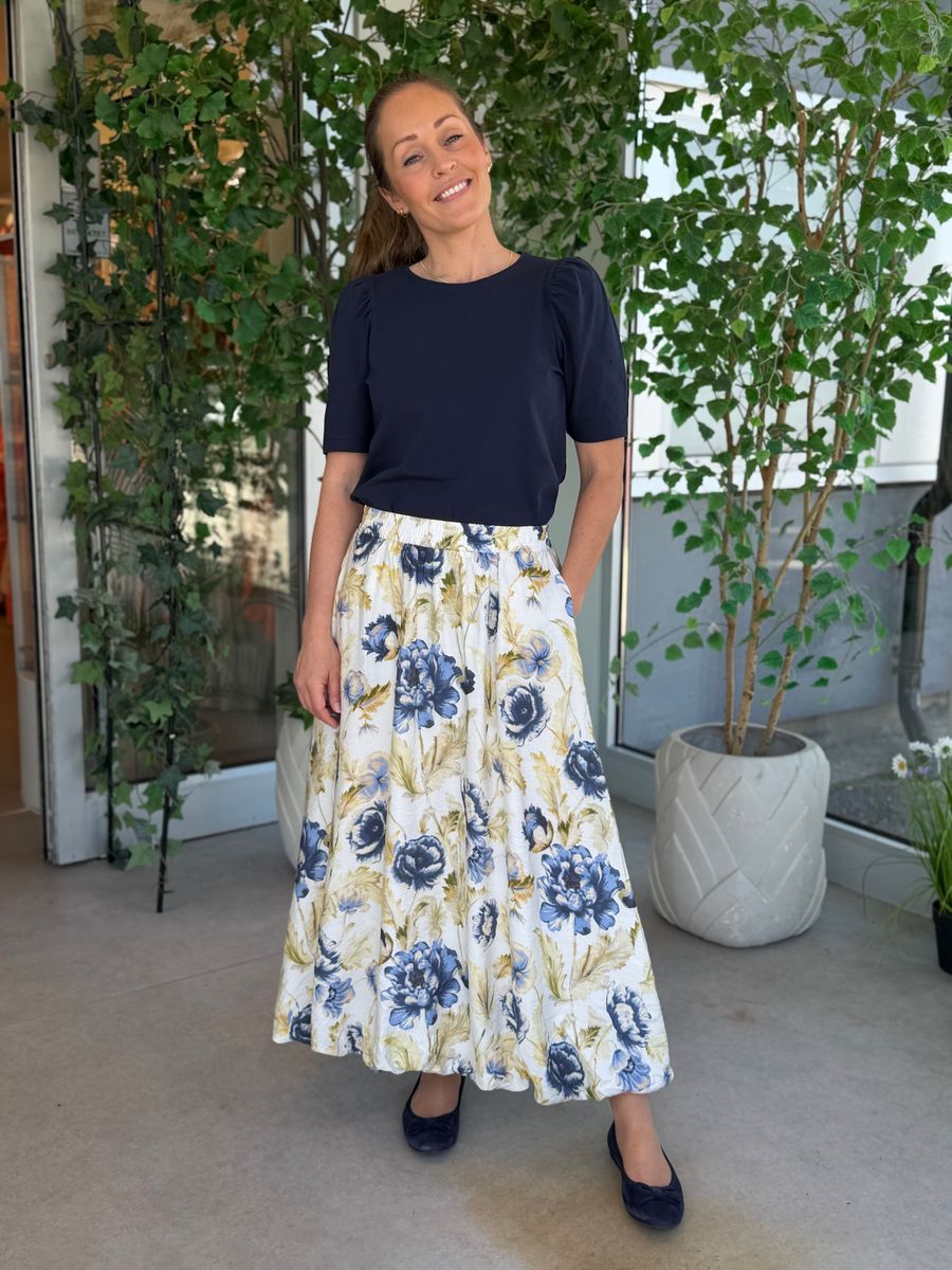MAISE SKJØRT - BLÅ BLOMSTER