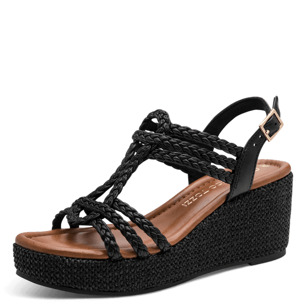 Hovedbilde SANDALETT FLETTET M/KILEHÆL - SORT