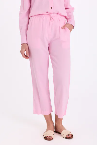 Hovedbilde LAVA LIN/VISCOSE BUKSE ANKEL - ROSA