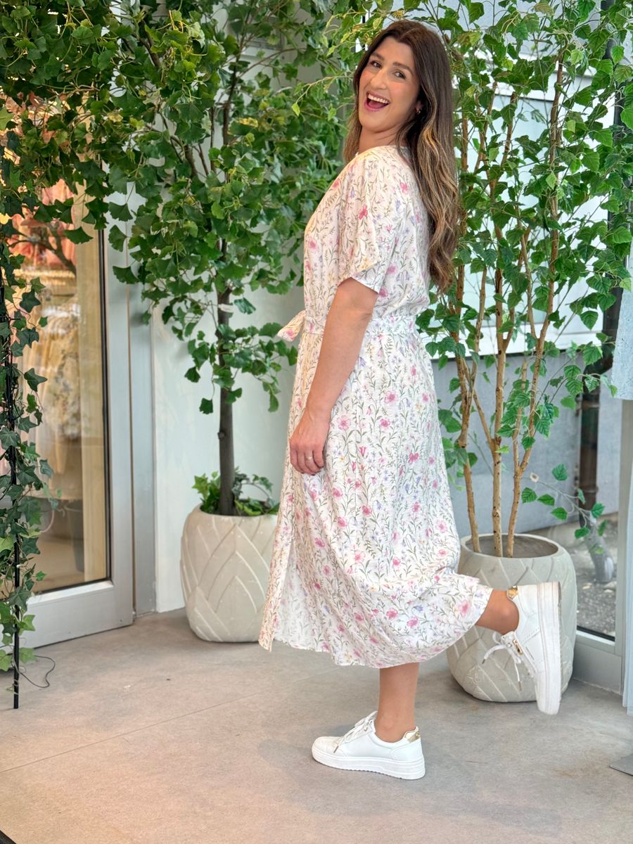 JULIETTE KJOLE FLOWER - OFFWHITE 
