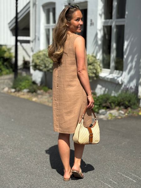 Hovedbilde LAVA LIN/VISCOSE KJOLE U/ERM - DUSTY COGNAC