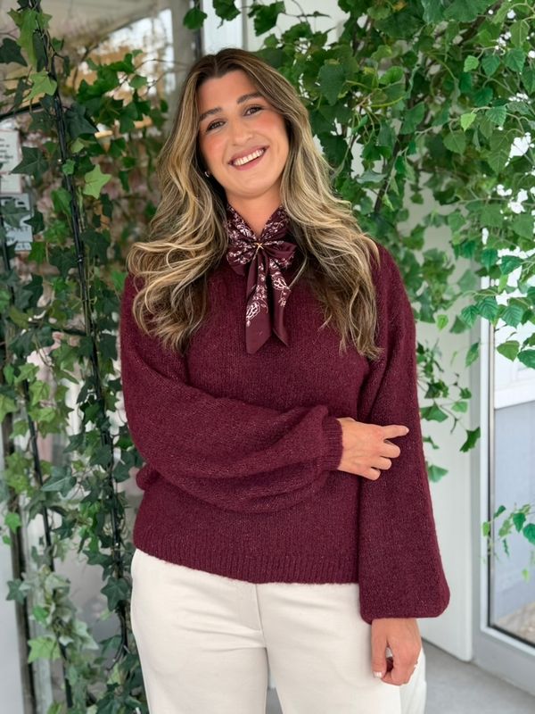 MARLEY KNIT PULLOVER - PLOMME