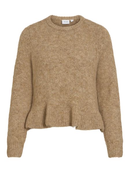 Hovedbilde BOWS KNIT GENSER M/VOLANG - CAMEL MELERT