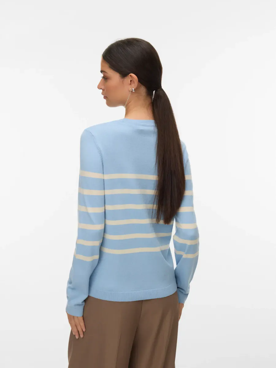 SABA GENSER STRIPET - LYSBLÅ/CREAM