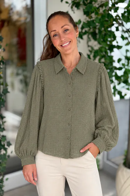 Hovedbilde NOELLE BLUSE - OLIVEN