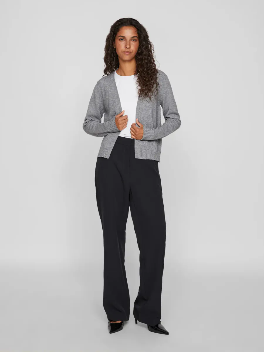 VIRIL SHORT CARDIGAN - GRÅ MELERT