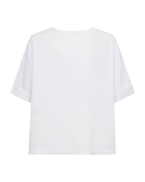 Hovedbilde LAVA LIN/VISCOSE TOPP M/LOMME - HVIT