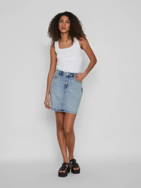 Bilde av VIKAJA DENIM SKJØRT - LIGHT BLUE
