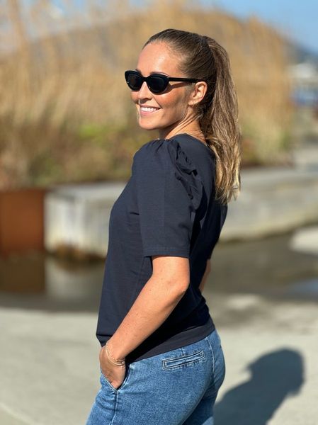 Hovedbilde FENJA T-SHIRT M/PUFFERM - NAVY