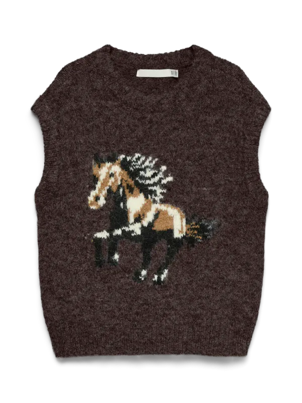ARIANNA VEST M/HEST - BRUNMELERT