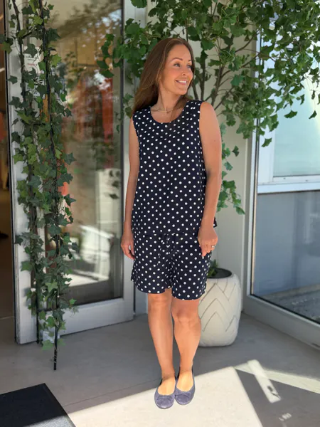Hovedbilde LAVISCO TOPP M/DOTS - NAVY/HVIT