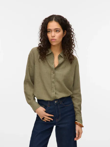 Hovedbilde LINN BASIC SKJORTE - OLIVEN