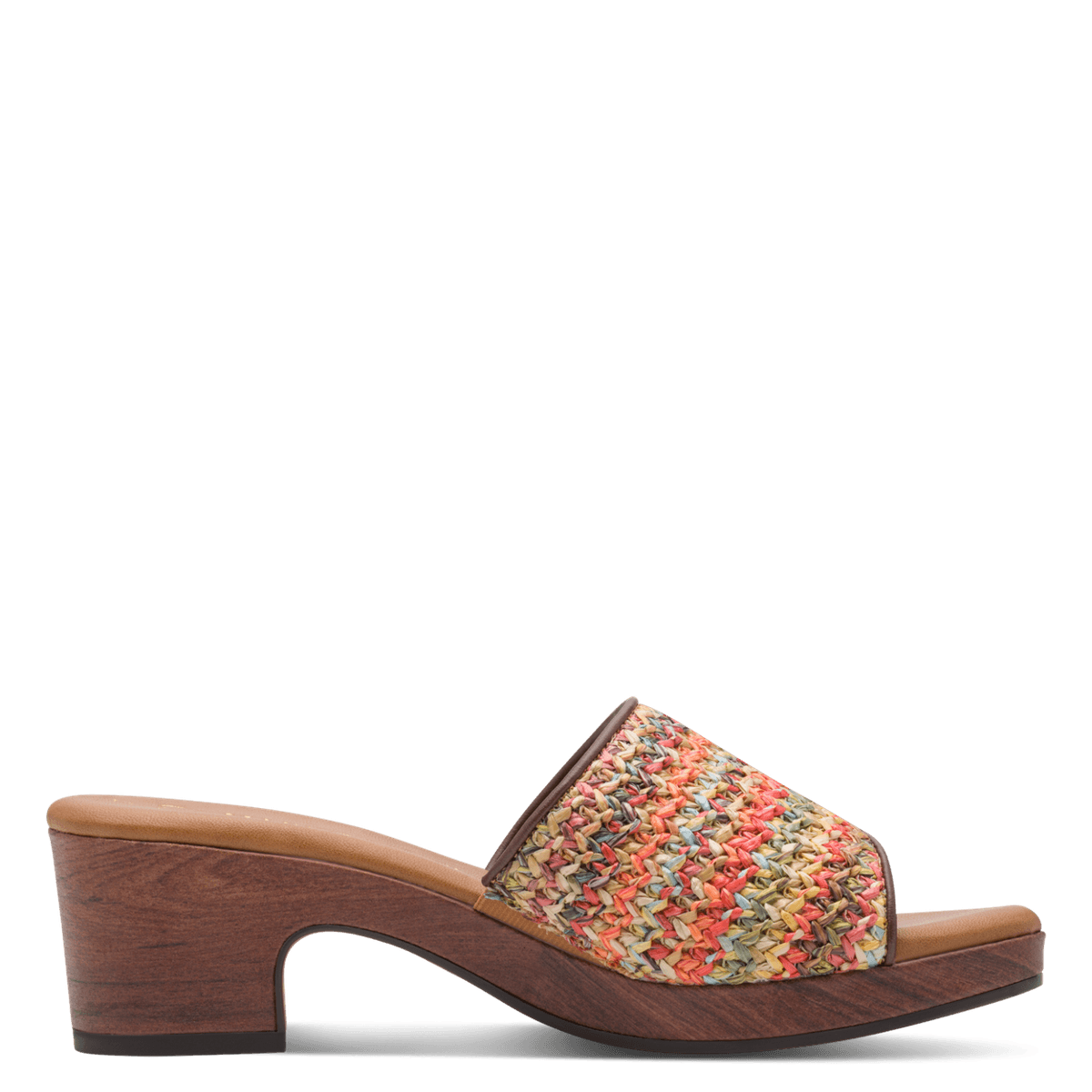 SANDAL M/HÆL - MOCCA/MULTI