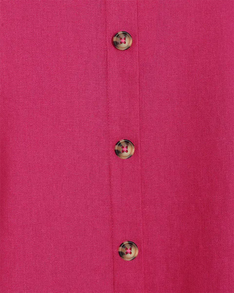 Hovedbilde LAVA LIN/VISCOSE TOPP M/KNAPPER BAK - CERISE
