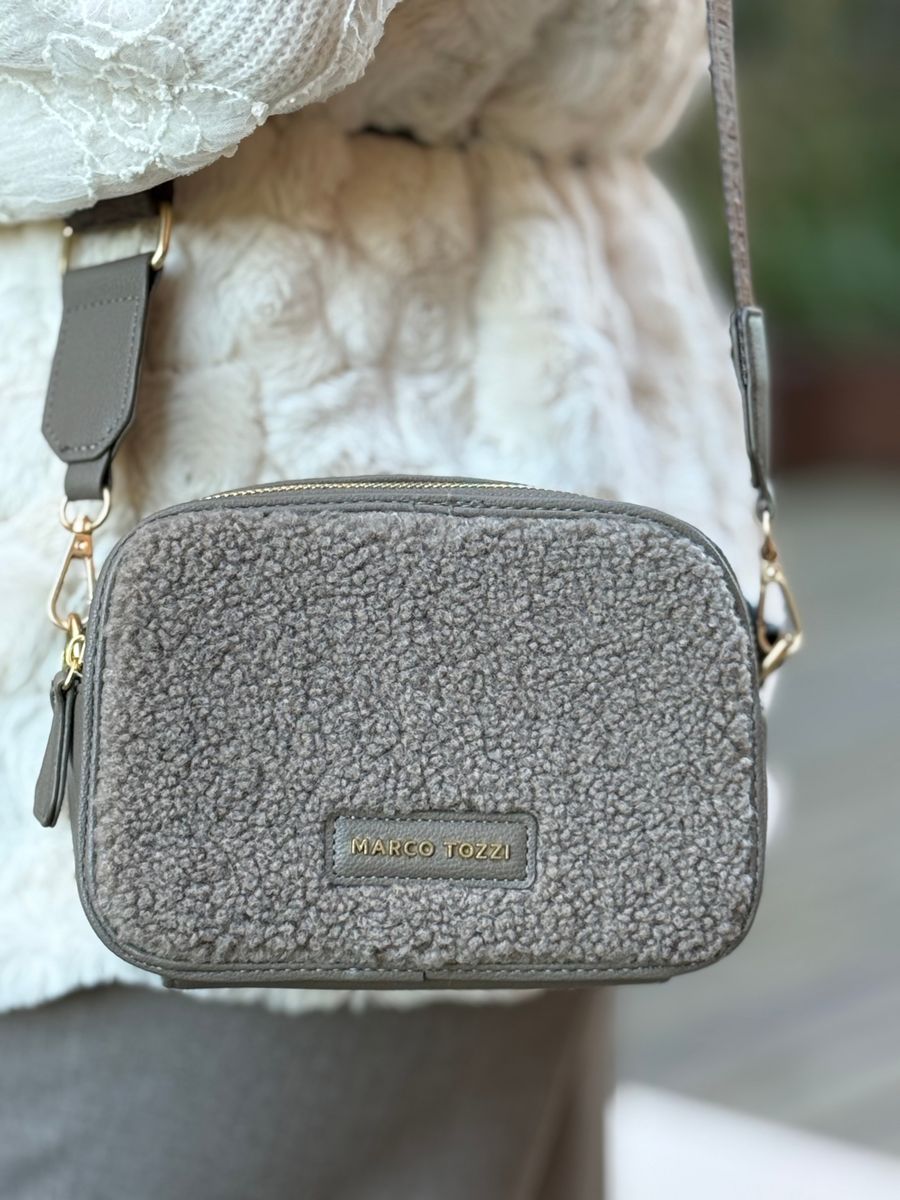 VESKE M/REIM TEDDY - GRÅBRUN