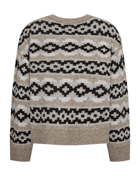 Hovedbilde ALPA STRIKKET JAKKE - SAND/BRUN