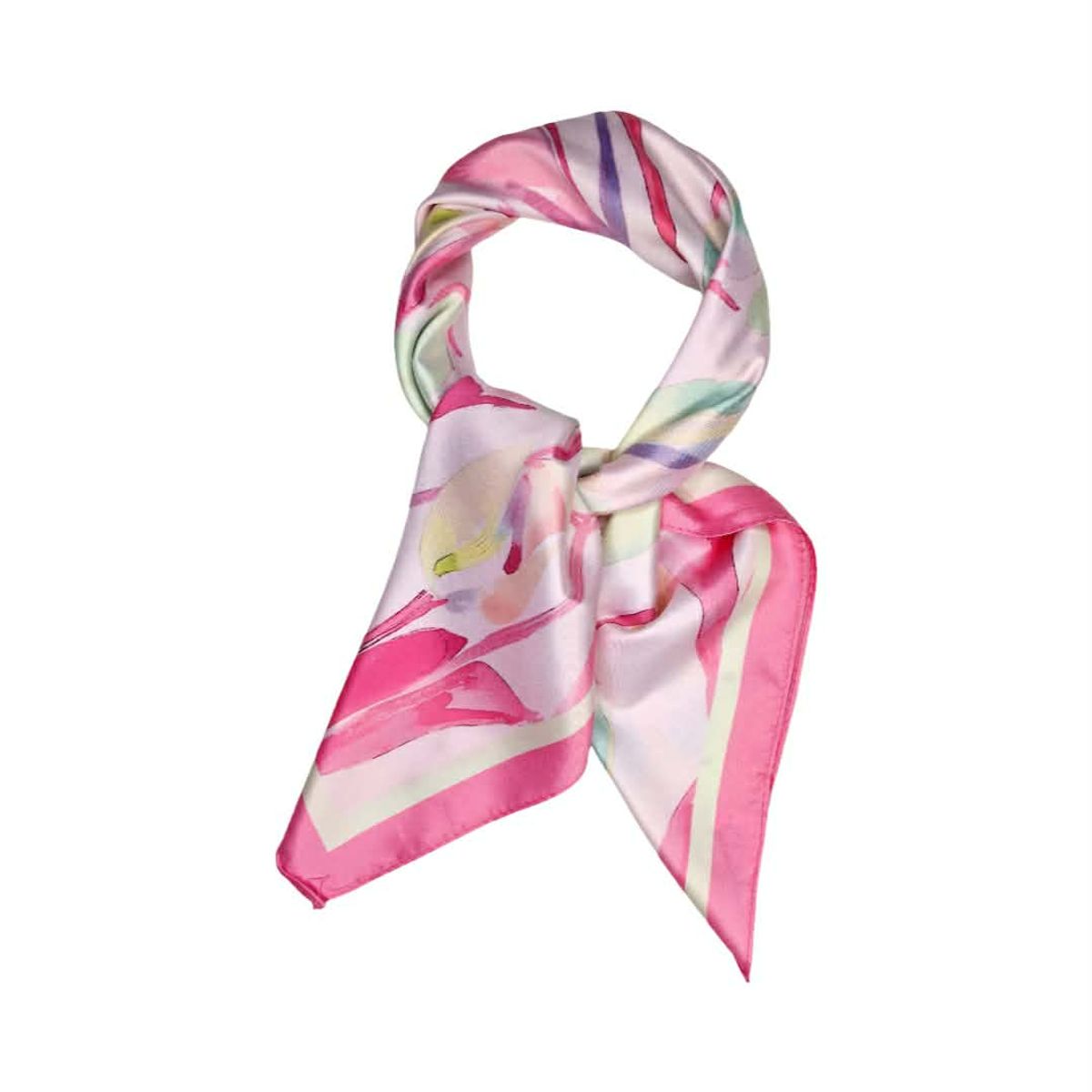 SKJERF SILKELOOK BIG TULIPS - ROSA