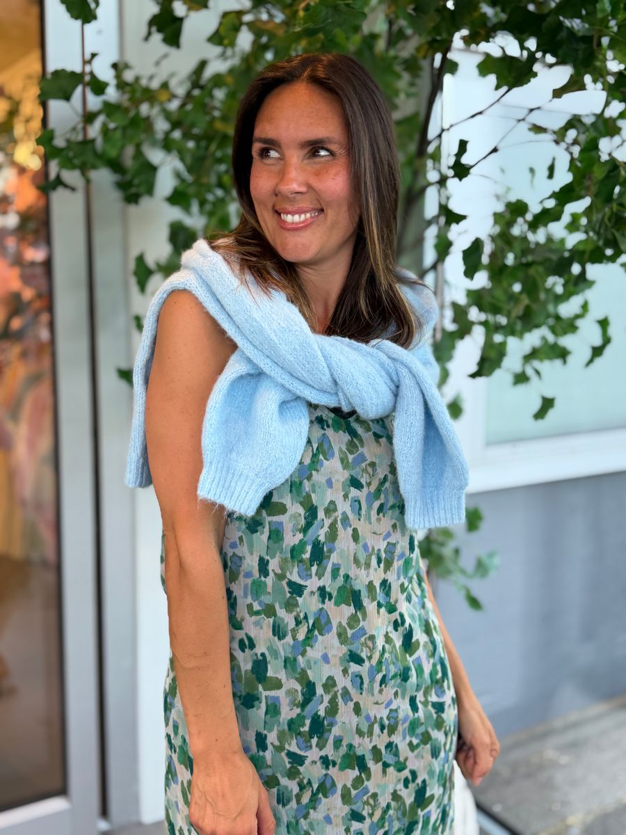 EMMA STROPPE KJOLE ANKEL - GRØNN PRINT