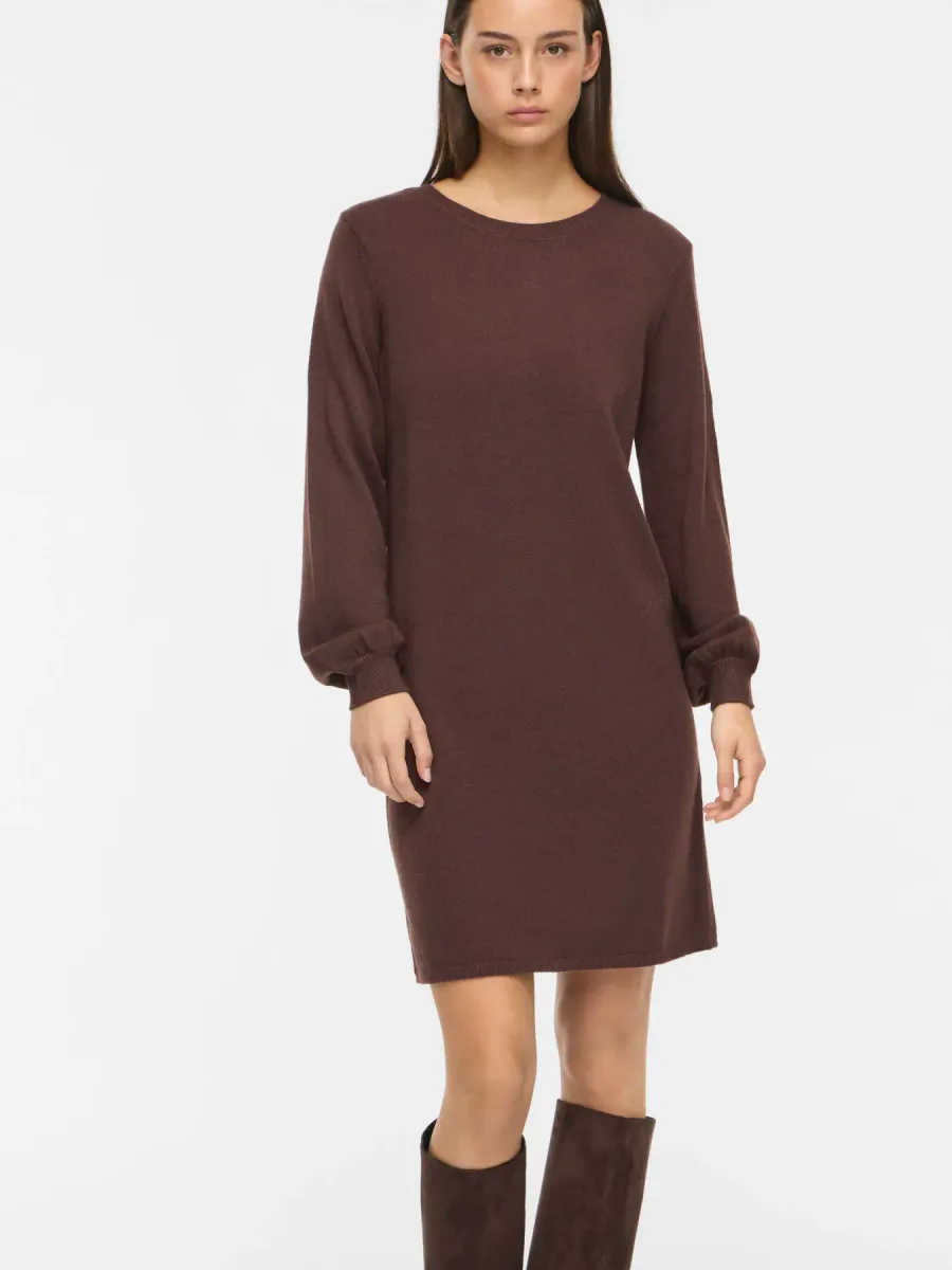 VIRIL KNIT KJOLE - BRUN