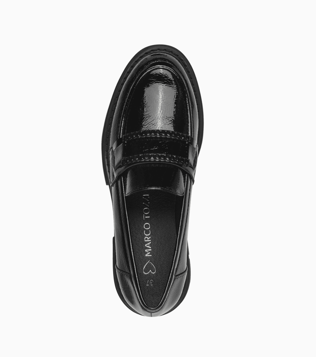 LOAFER M/ SORT SPENNE - SORT PATENT
