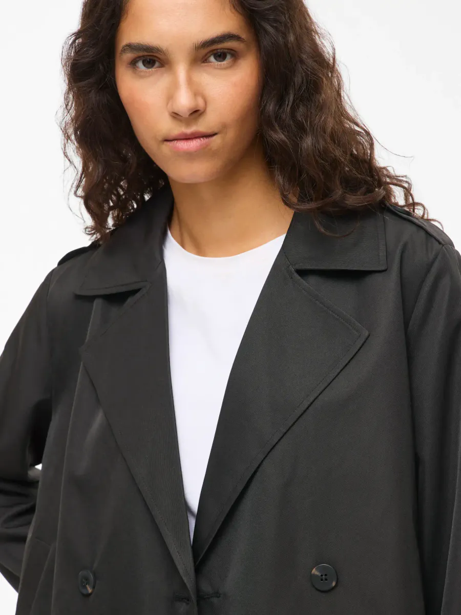 ADDISON TRENCH JAKKE - SORT