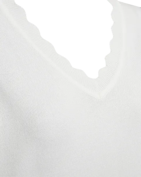 Hovedbilde KATIE GENSER V-HALS - OFFWHITE