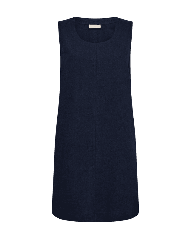 LAVA KJOLE U/ERM M/KNAPPER BAK - NAVY