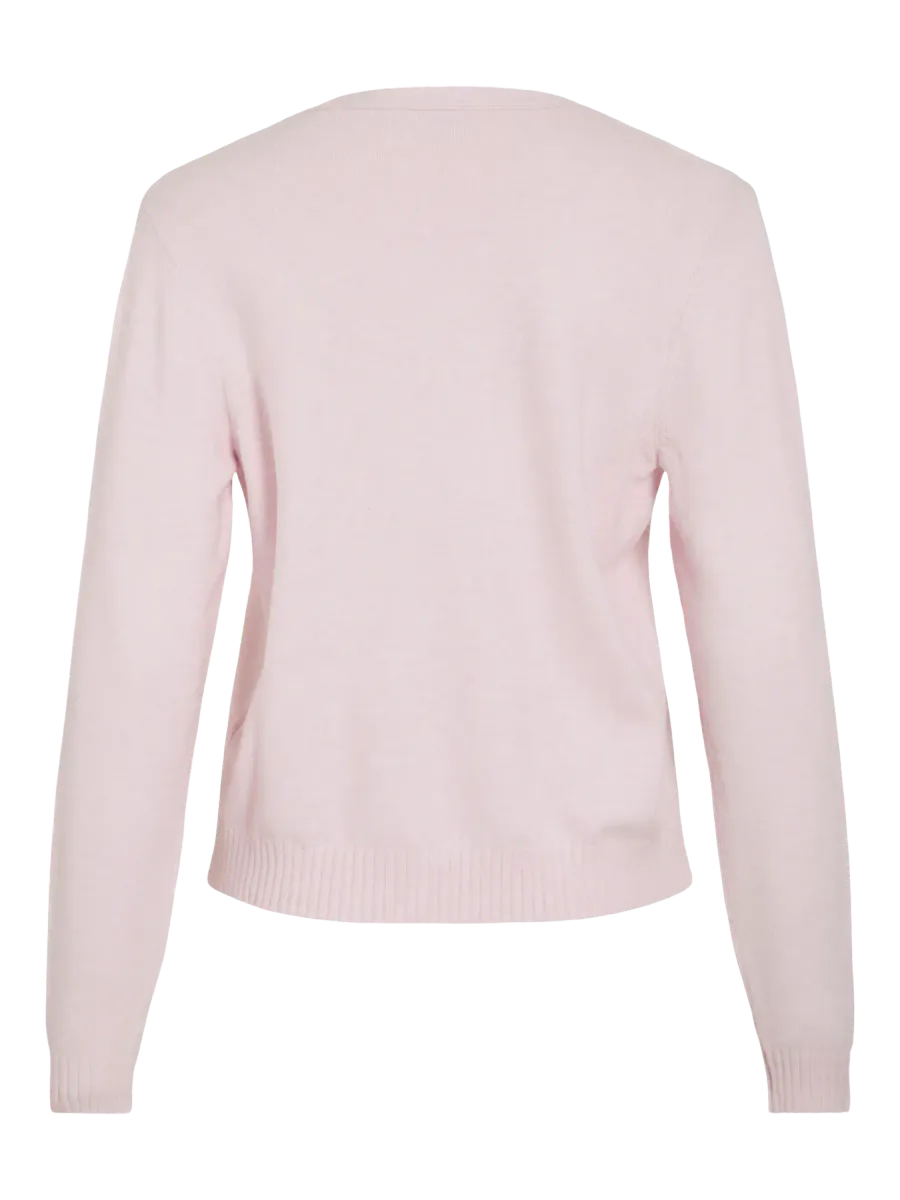 VIRIL KORT CARDIGAN - LYS ROSA MELERT
