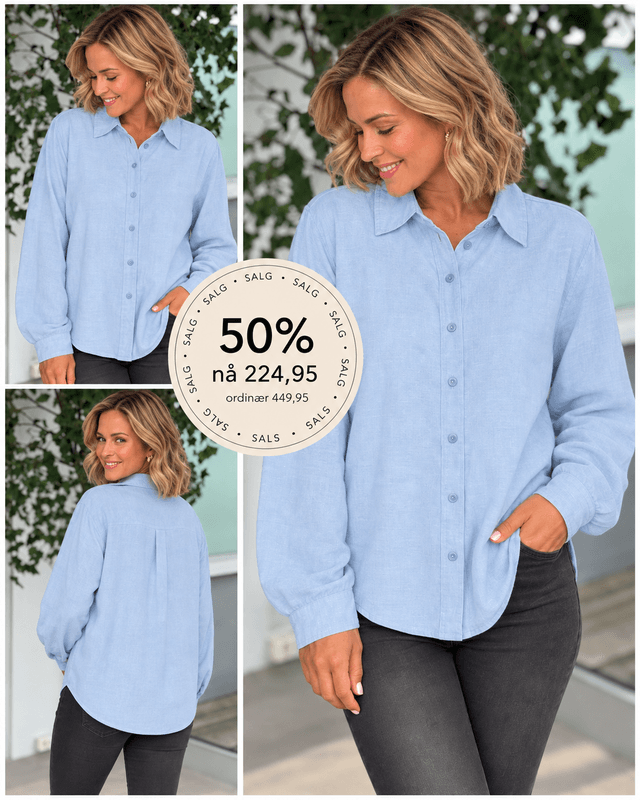 LINN BASIC SKJORTE - LYS BLÅ