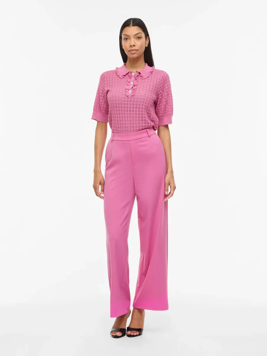 NORA KNIT POINTELLE  - CERISE