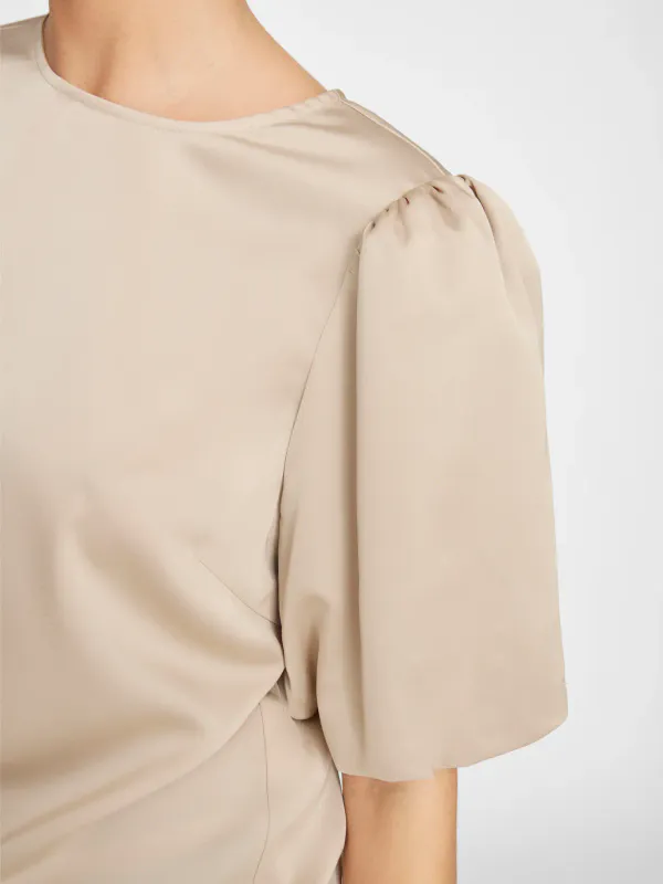 ELLETTE TOPP M/PUFFERM - CHAMPAGNE