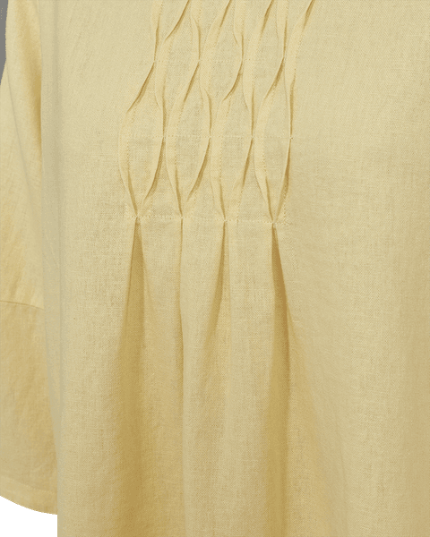 Hovedbilde LAVA LIN/VISCOSE TOPP M/SMOCK - GUL