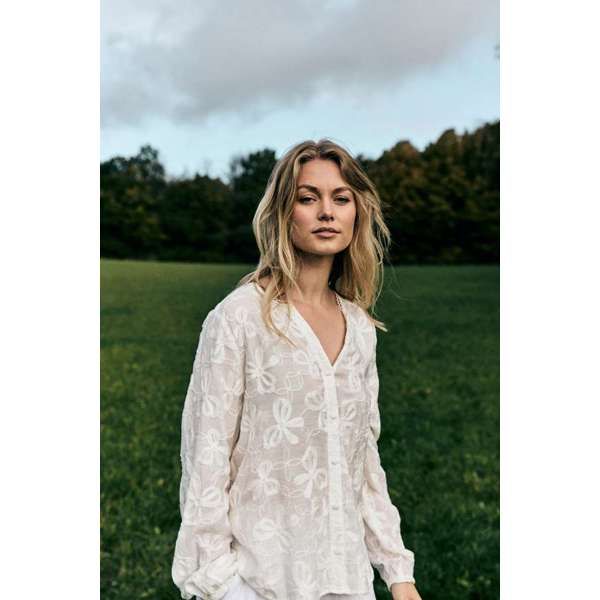 Hovedbilde RANDY EMBRO BLUSE - OFFWHITE