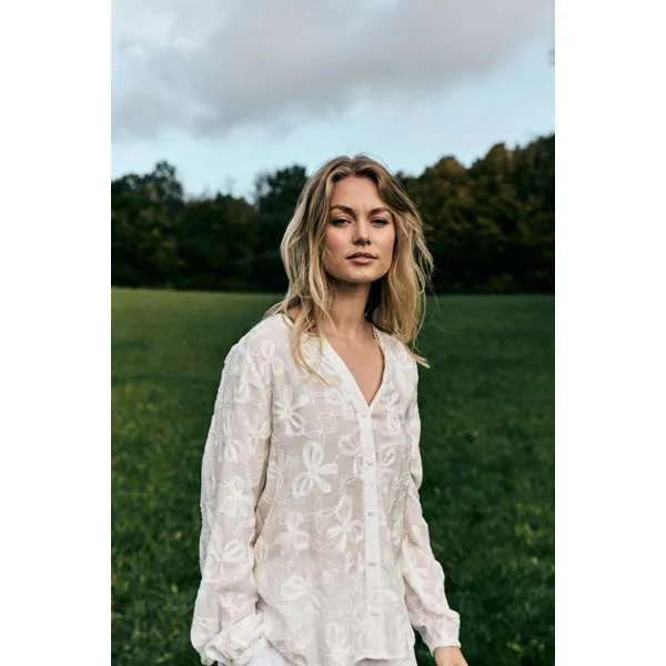 Hovedbilde RANDY EMBRO BLUSE - OFFWHITE