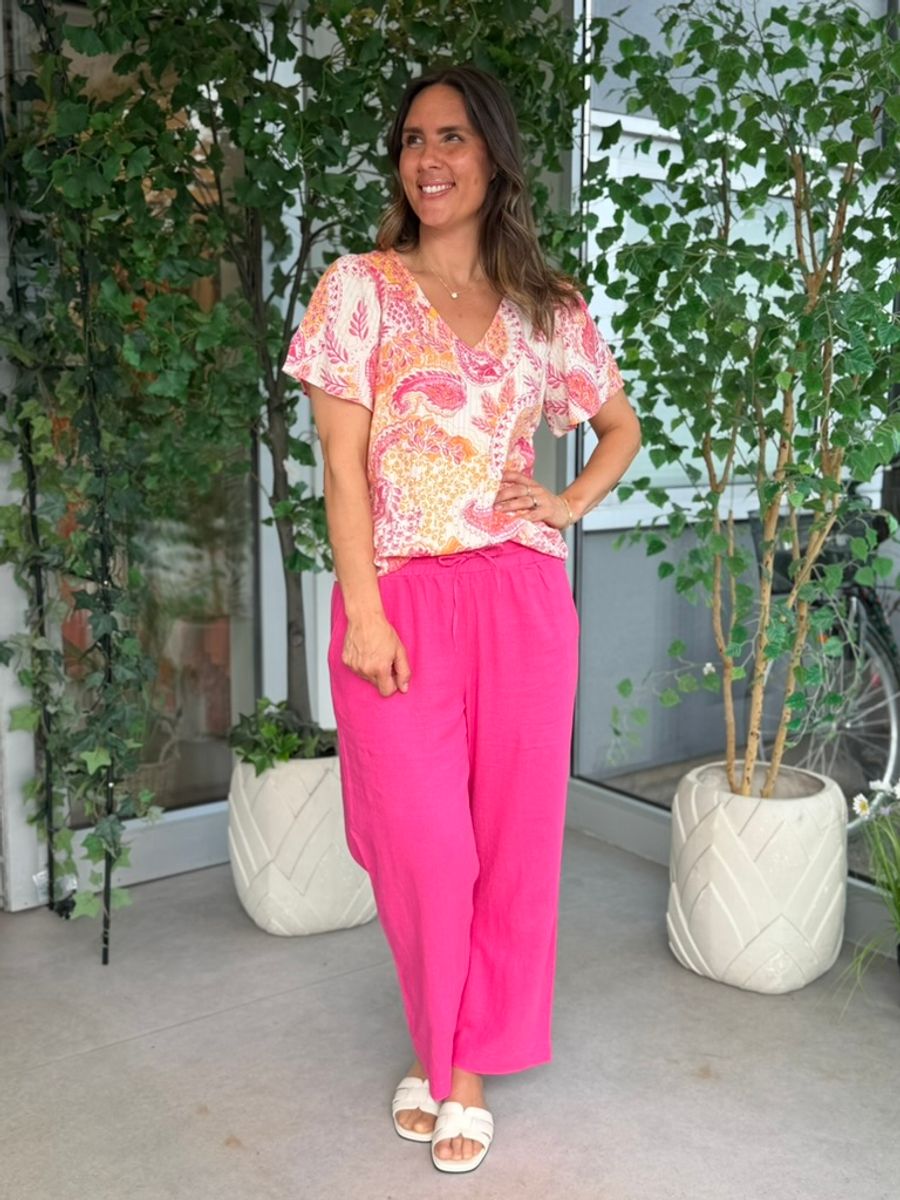 NINA TOPP PAISLEY - ROSA/ORANGE