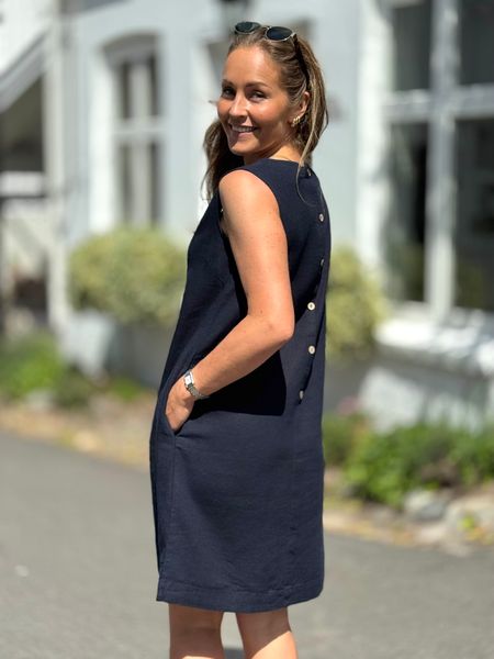 Hovedbilde LAVA LIN/VISCOSE KJOLE U/ERM - NAVY