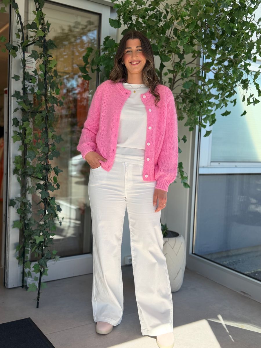 WILO STRIKKET CARDIGAN - ROSA