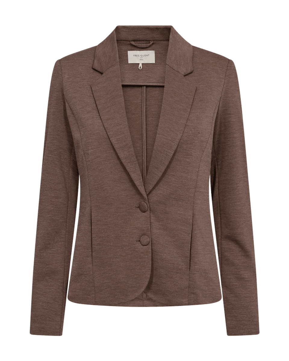 NANNI KORT BLAZER - BRUN MELERT