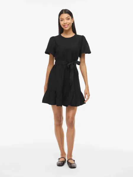 Hovedbilde PRISILLA KJOLE M/KNYTEBÅND - SORT